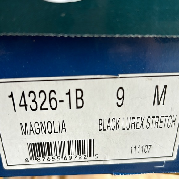 DREW black/silver lurex stretch maryjane fabric/leather. NEW size 7 & 9 medium - Picture 10 of 10